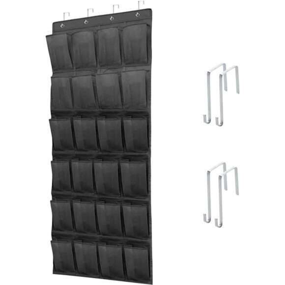 Over Door Shoe Organizer 24 Pockets Hanging Closet Storage Holder for Men Women - Picture 8 of 8